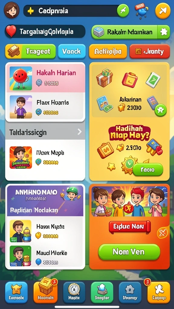 Deskripsi tampilan mode permainan yang baru.