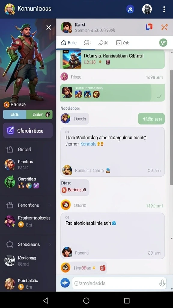 Gambaran level awal yang penuh warna.