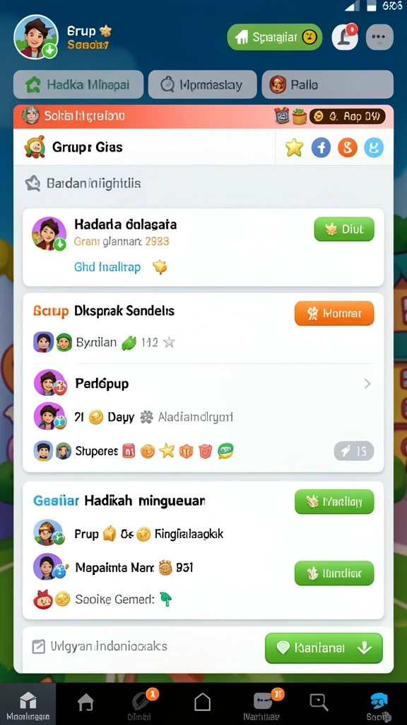 Tampilan menu yang mudah diakses.