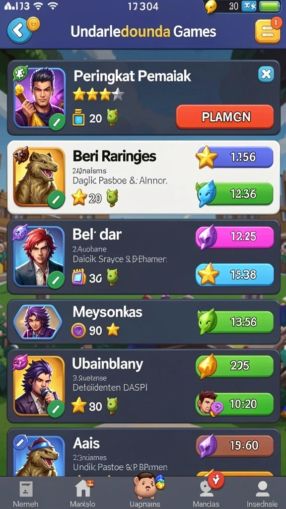Gameplay yang seru dan menantang di setiap level.