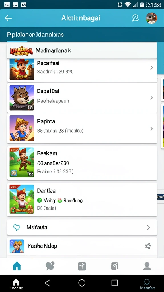 Tampilan menu utama yang menarik dan intuitif.