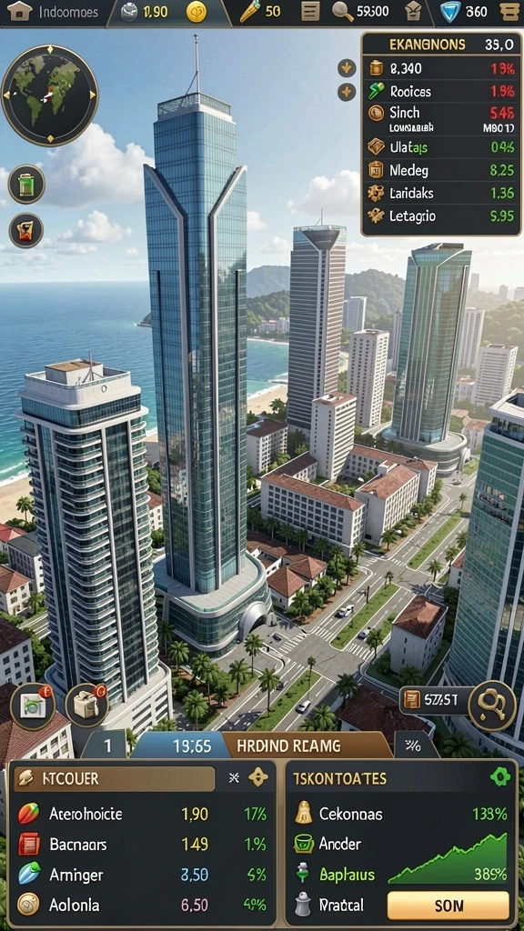 Screenshot pertama menampilkan tampilan utama permainan dengan berbagai tema slot.