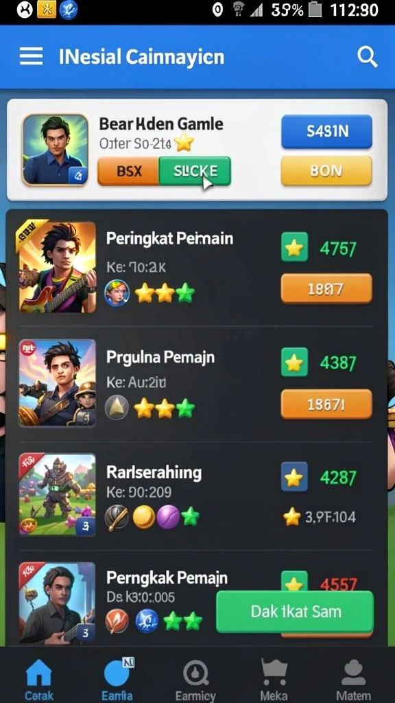 Screenshot menunjukkan peta dunia yang luas.