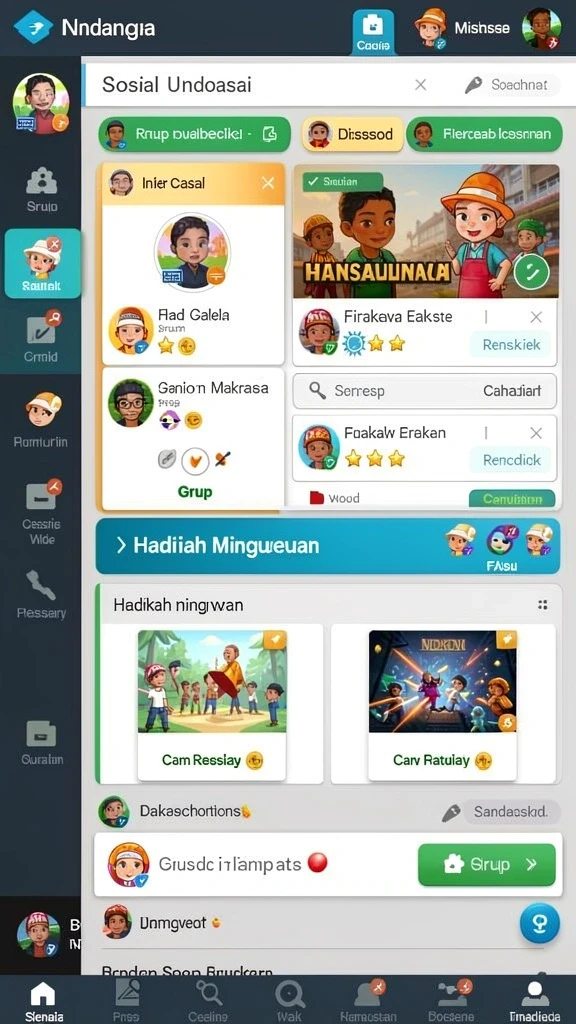 Karakter unik dengan kemampuan khusus yang berbeda.