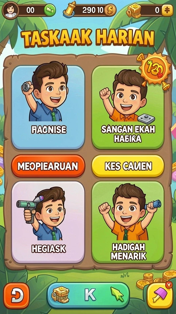 Screeshot dari level menantang yang penuh rintangan.