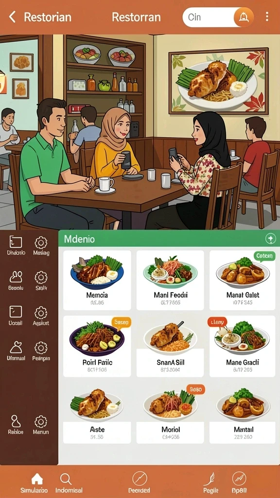 Tampilan menu utama JKTWIN yang menarik.