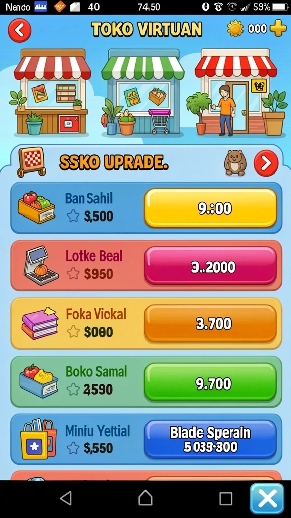 Menu pengaturan yang mudah diakses untuk kustomisasi.