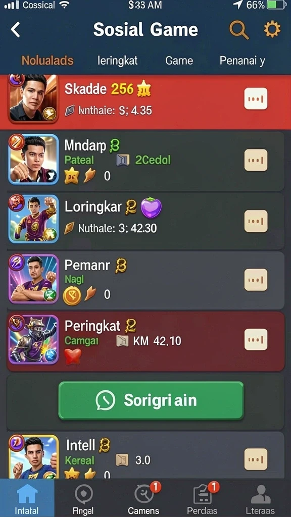 Level penuh tantangan yang menguji ketangkasan.