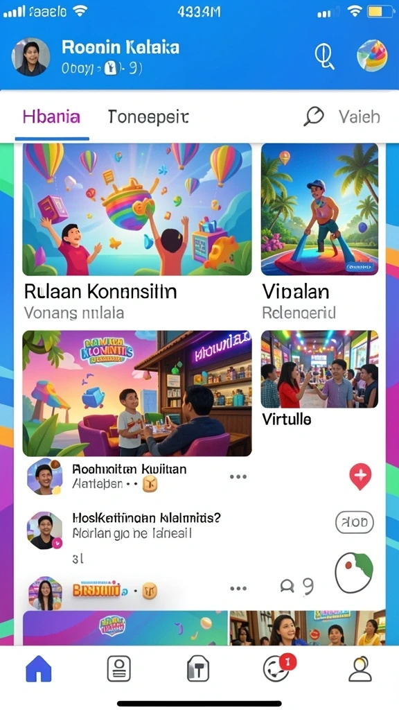Grafis yang memukau dan warna-warna cerah.