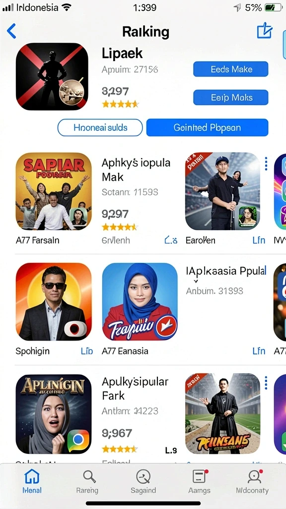 Tampilan antarmuka game yang mudah dipahami.