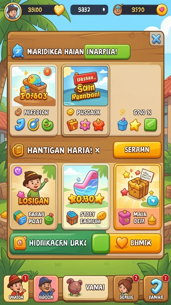 Screenshot tampilan awal permainan yang menarik.