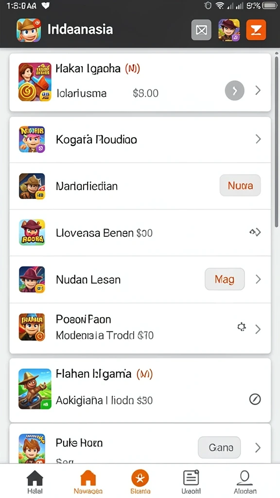 Berbagai pilihan permainan untuk menghibur pemain.