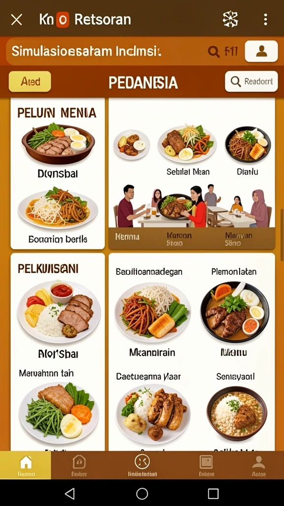 Tampilan utama dengan karakter menarik dan efek visual keren.